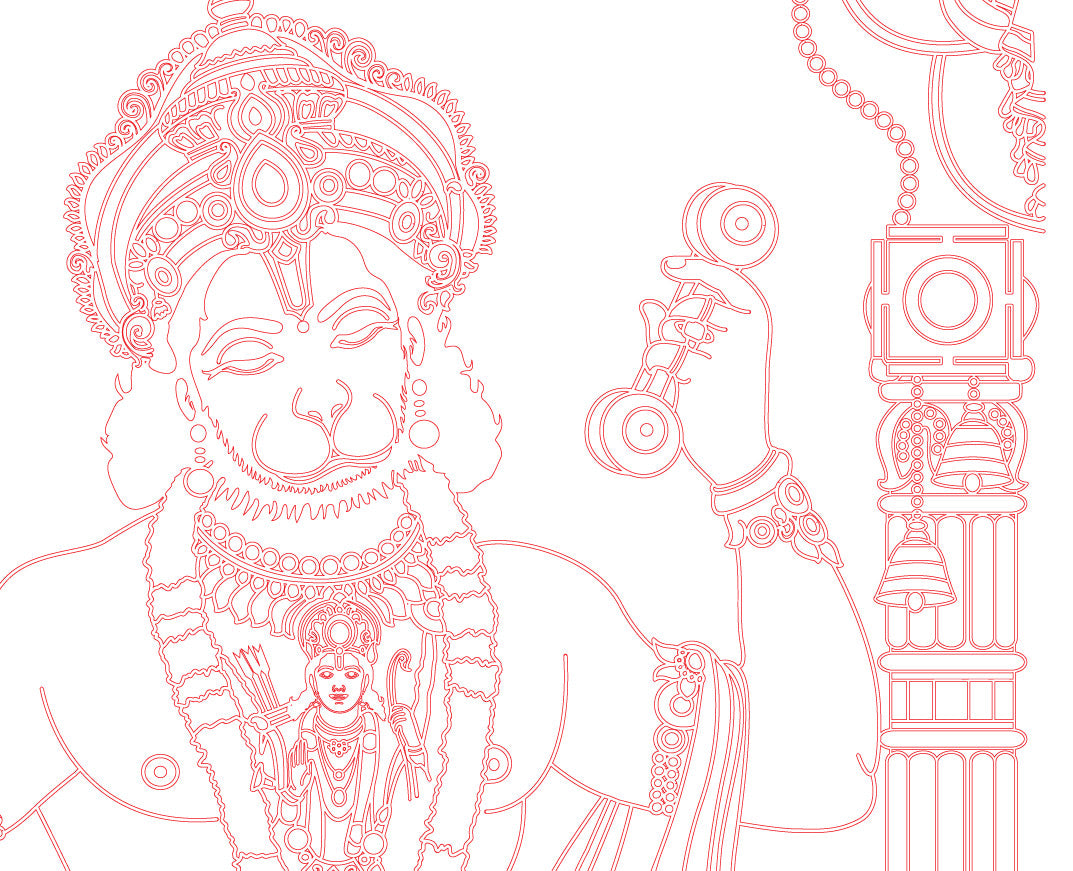 Laser Engraving Hanuman Ji