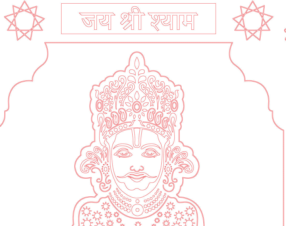 Laser Engraving Baba Khatu Shyam ji