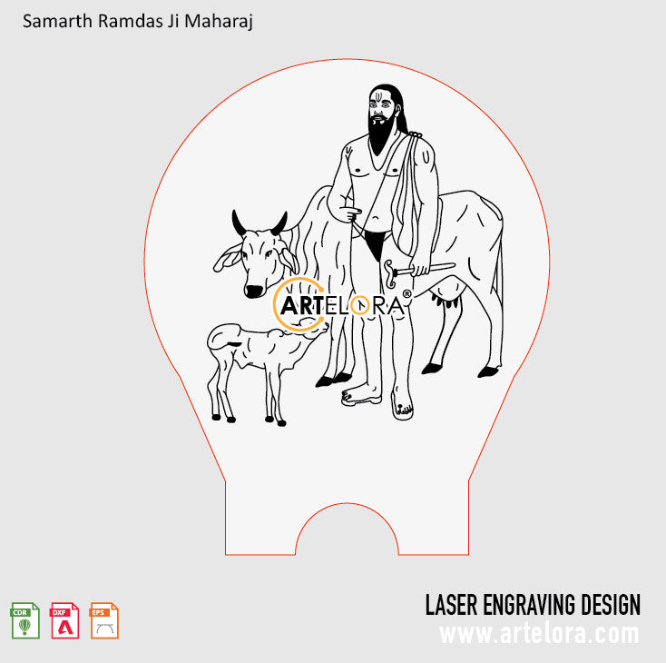 Samarth Ramdas Ji Maharaj Laser Engraving