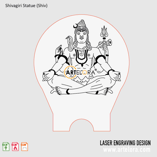 Shivagiri Statue (Shiv) Laser Engraving