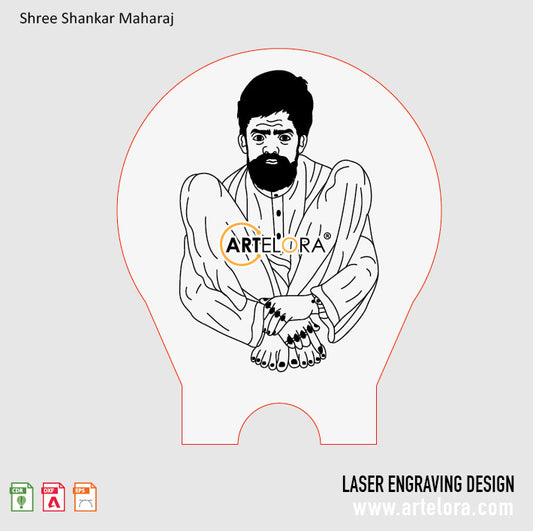 Shree Shankar Maharaj Laser Engraving