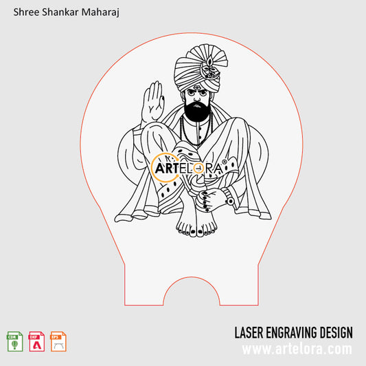 Shree Shankar Maharaj Laser Engraving