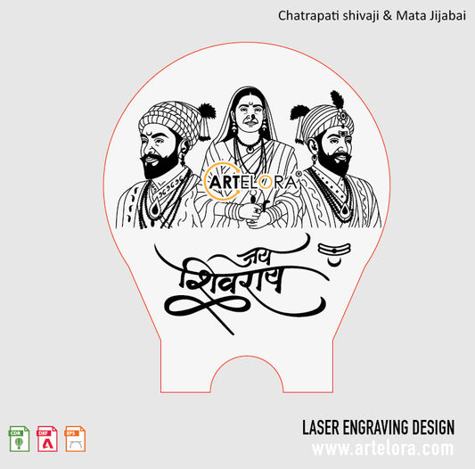 Chatrapati shivaji & Mata Jijabai Laser Engraving