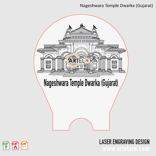 Nageshwara Temple Dwarka (Gujarat) Laser Engraving