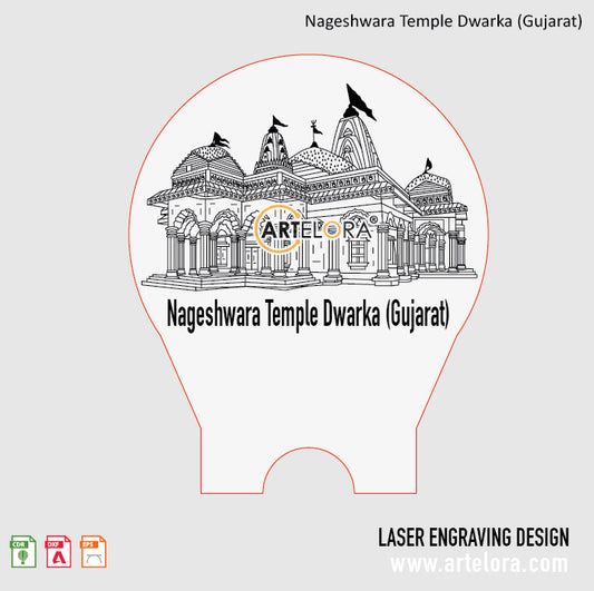 Nageshwara Temple Dwarka (Gujarat) Laser Engraving