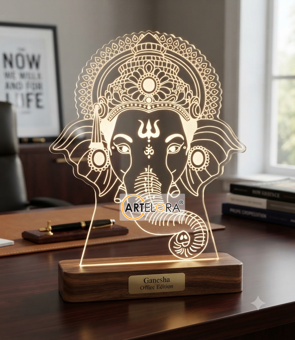 Shri Ganesh Face Laser Engraving