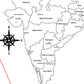 india map with states and capitals Laser Engraving