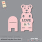3D Model Laser Cutting Teddy Bear Phone Stand