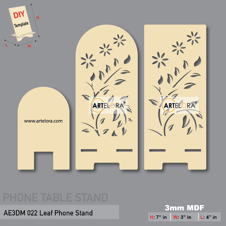 3D Model Laser Cutting Leaf Phone Stand