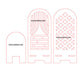 3D Model Laser Cutting Geometric Pattern Phone Stand