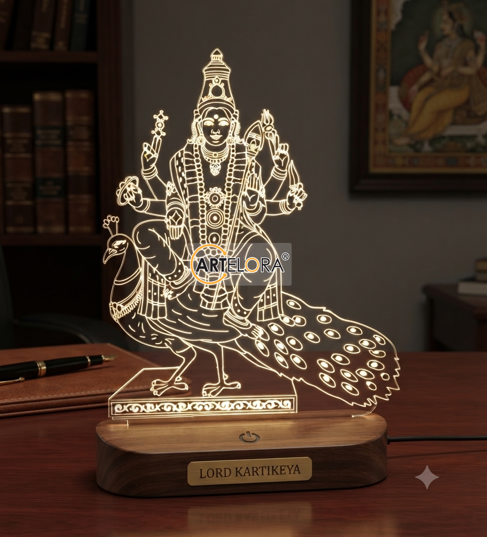 Murugan Kartikeya Bhagwan Laser Engraving Design