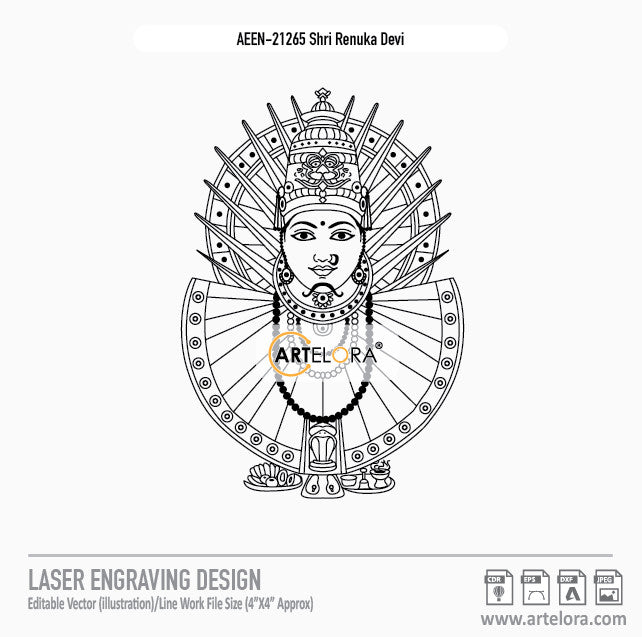 Shri Renuka Devi Laser Engraving Design