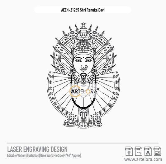 Shri Renuka Devi Laser Engraving Design