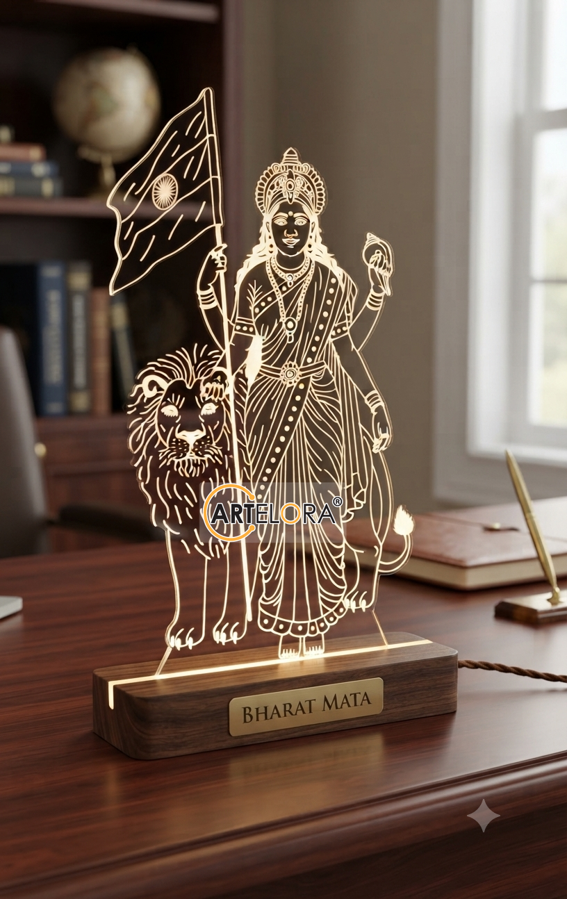 Bharat Mata -Maa Bharti Laser Engraving Design