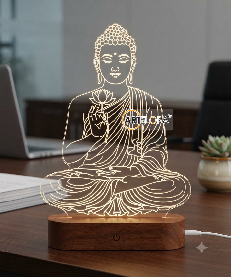 Laser Engraving Design Gautam Buddha