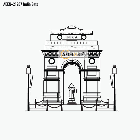Laser Engraving Design India Gate