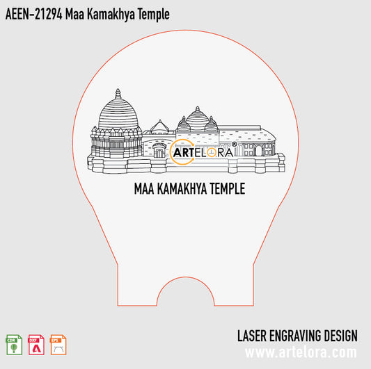 Laser Engraving Design Maa Kamakhya Temple