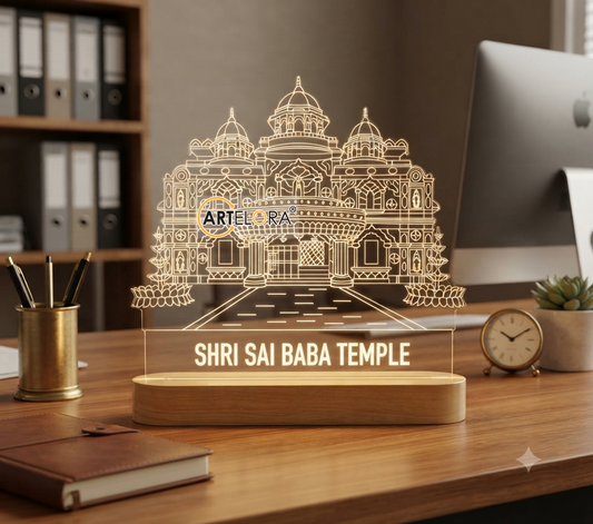 Laser Engraving Design Shri Sai Baba Temple
