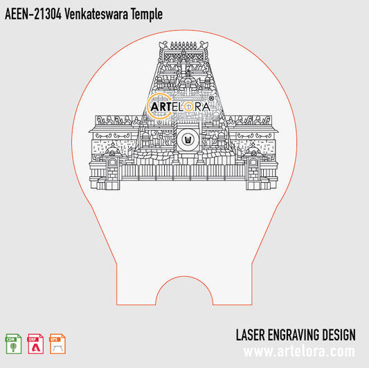Laser Engraving Design Venkateswara Temple