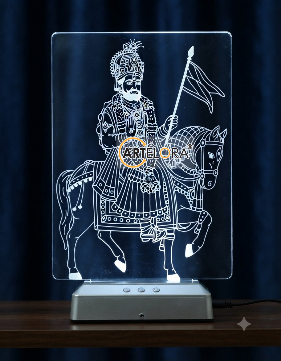 Laser Engraving Design Ram Dev (Jaharvir) Gogaji