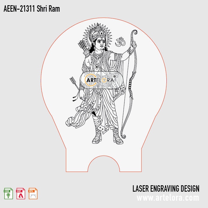 Laser Engraving Shri Ram