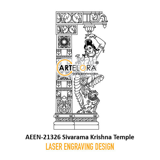 Laser Engraving Sivarama Krishna Temple