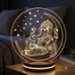 Laser Engraving Shri Ganesh with Moon