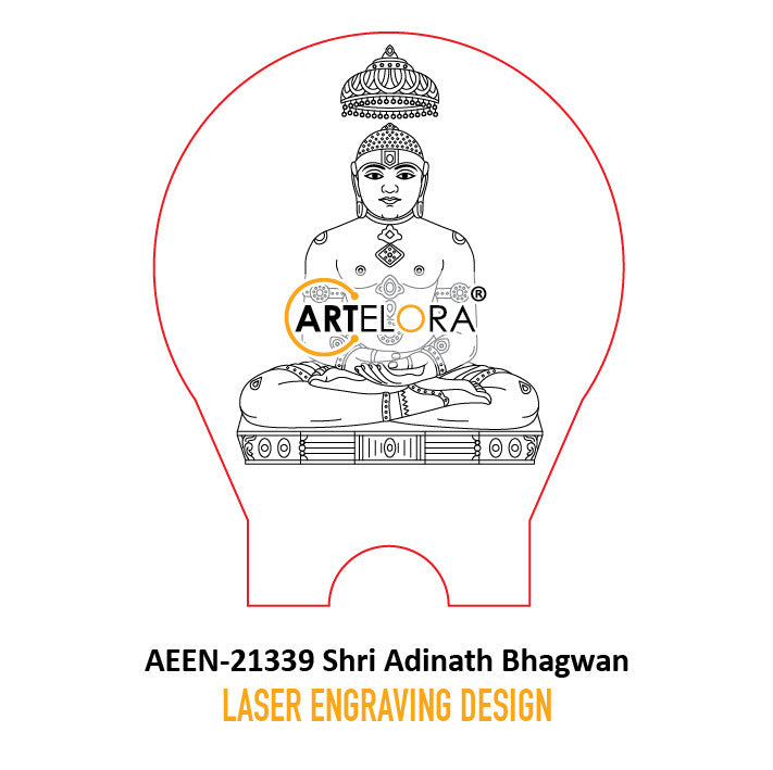 Laser Engraving Shri Adinath Bhagwan