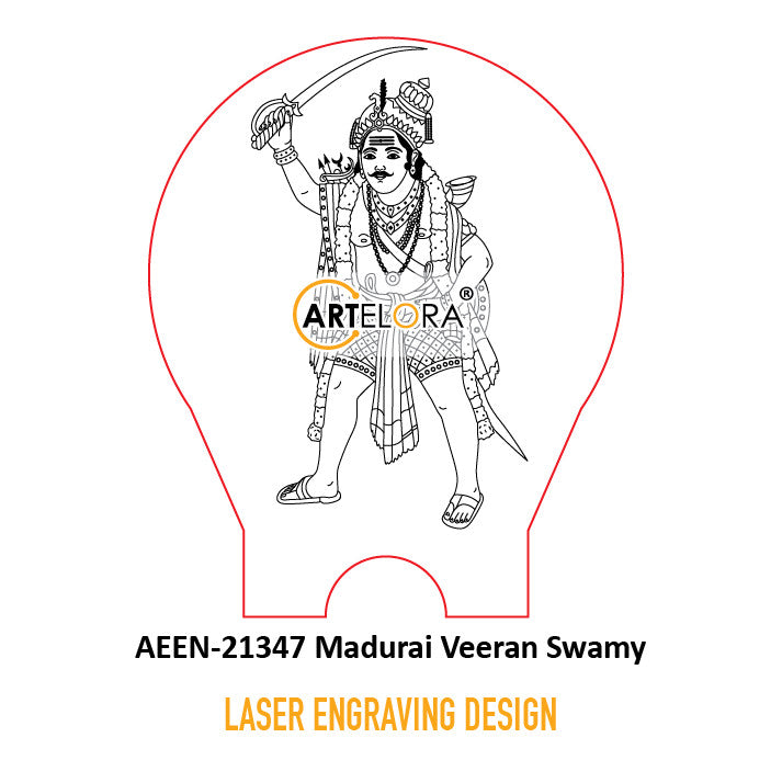 Laser Engraving Madurai Veeran Swamy