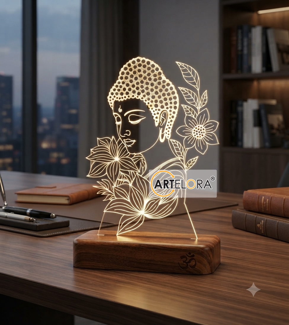 Laser Engraving Gautam Buddha