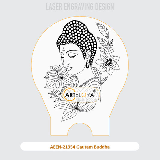 Laser Engraving Gautam Buddha
