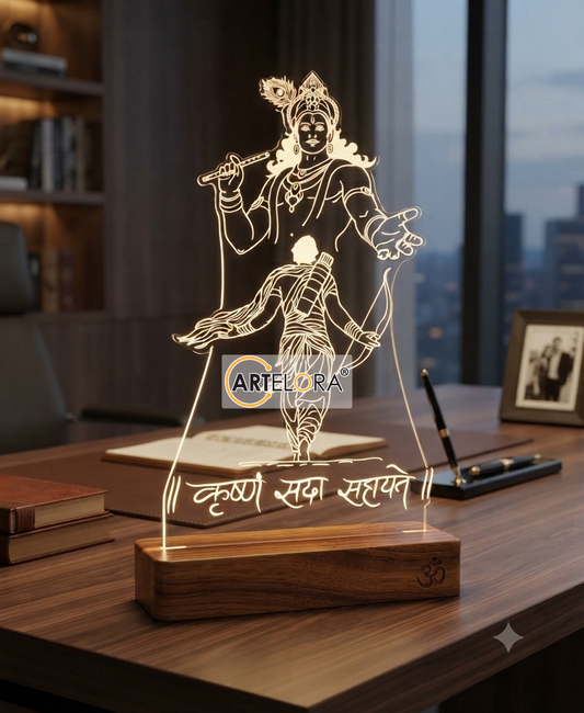 AEEN-21365 Krishna Sada Sahayate Laser Engraving Design