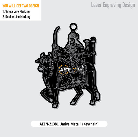 Umiya Mata ji (Keychain) Laser Engraving Design