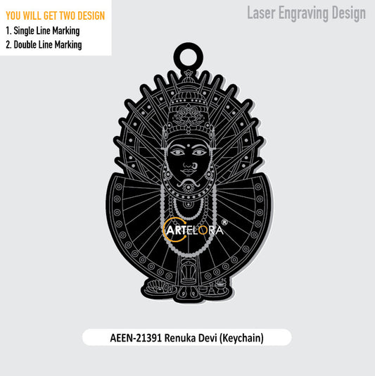 Renuka Devi (Keychain) Laser Engraving Design