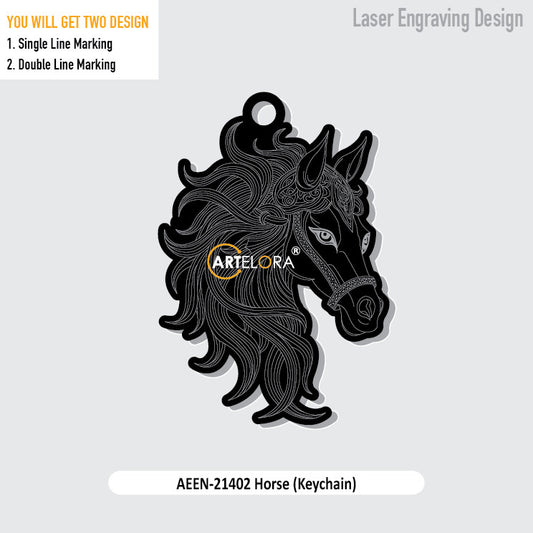 Horse (Keychain) Laser Engraving Design