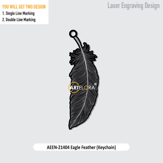 Eagle Feather (Keychain) Laser Engraving Design
