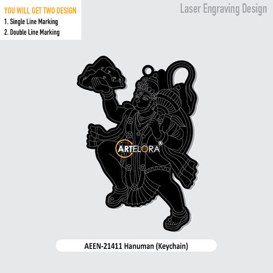 Hanuman (Keychain) Laser Engraving Design