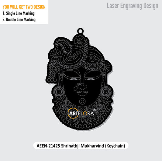 Shrinathji Mukharvind (Keychain) Laser Engraving Design