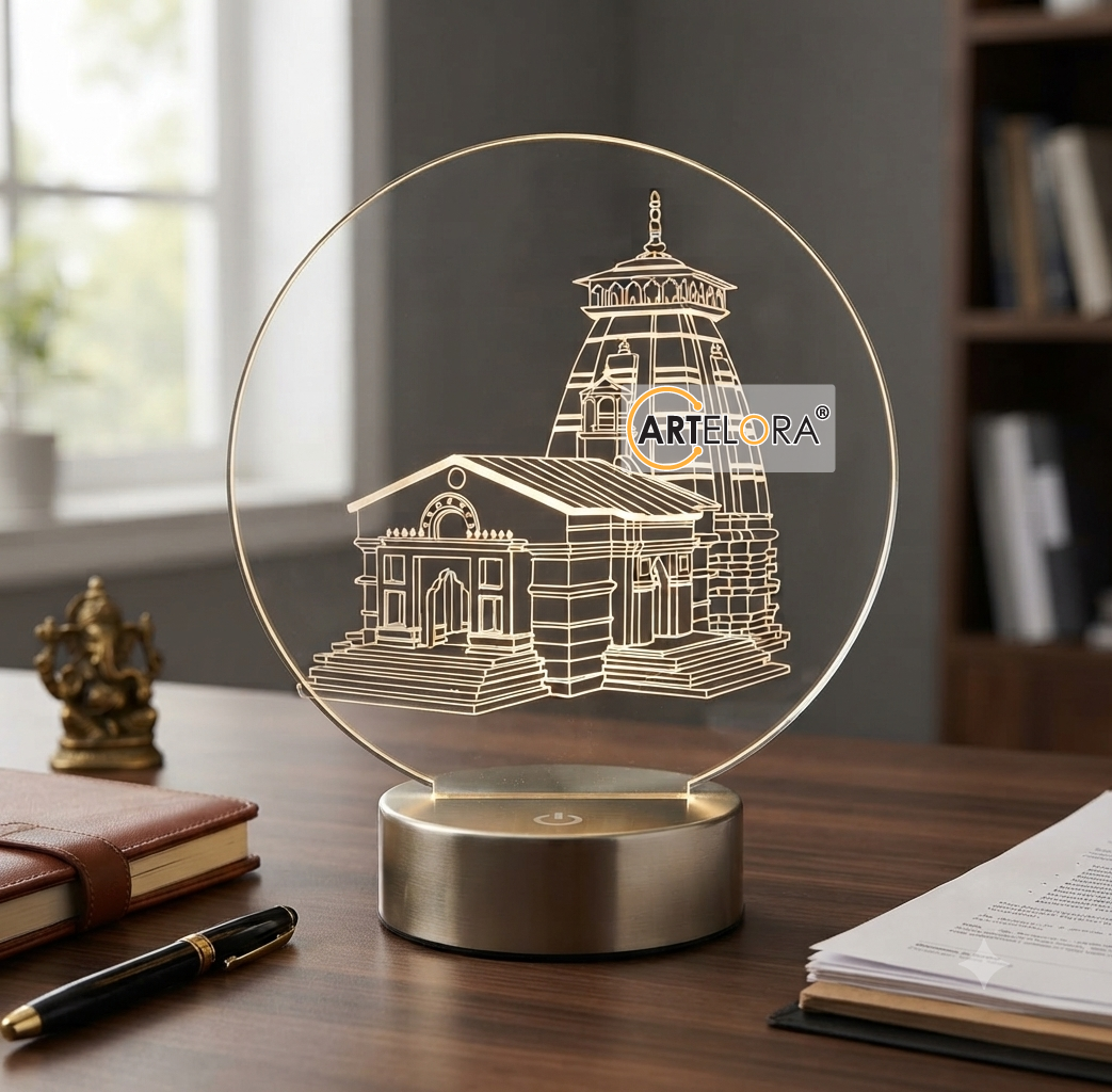 Kedarnath Temple Laser Engraving Design