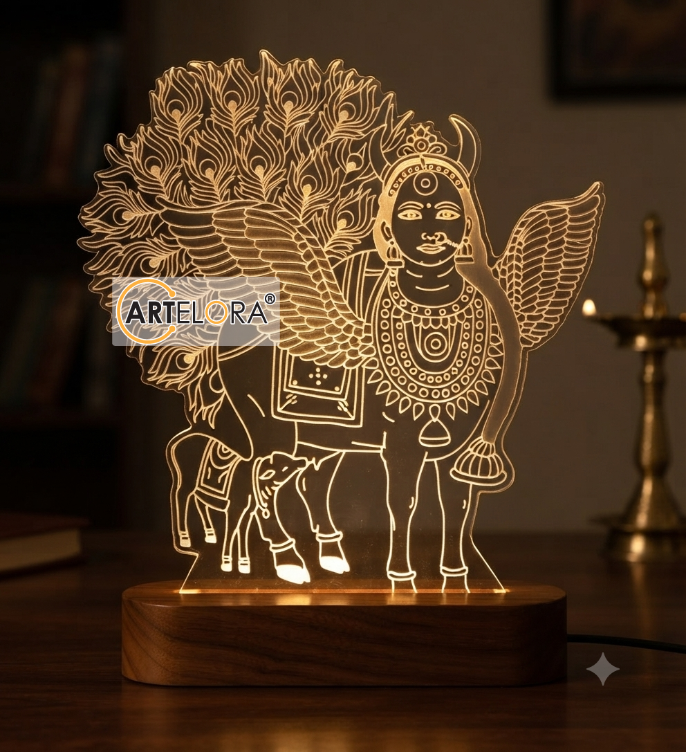 Laser Engraving Design Kamadhenu Cow