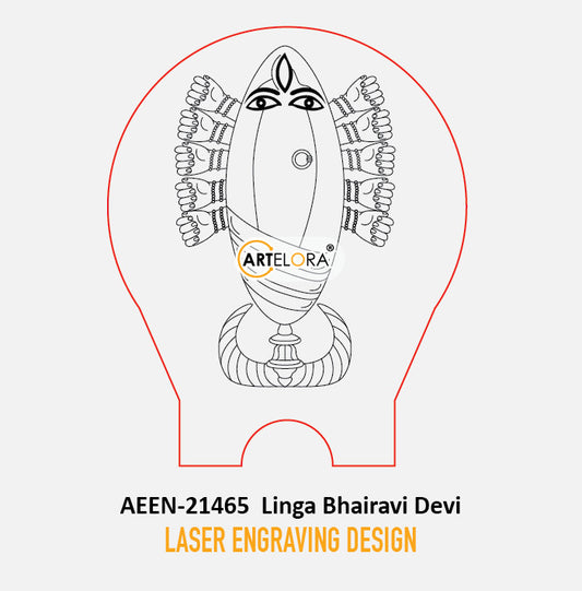 Laser Engraving Design Linga Bhairavi Devi
