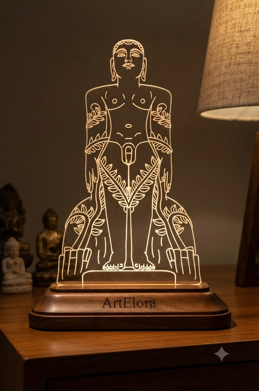Laser Engraving Design Bahubali (Gomateshwara)
