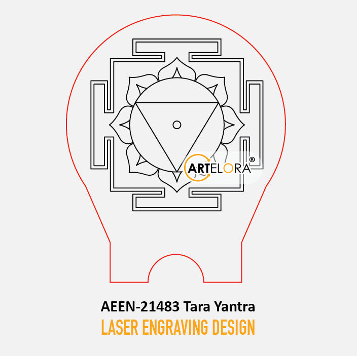 Laser Engraving Design Tara Yantra