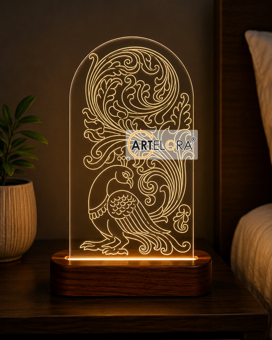 Laser Engraving Design Peacock