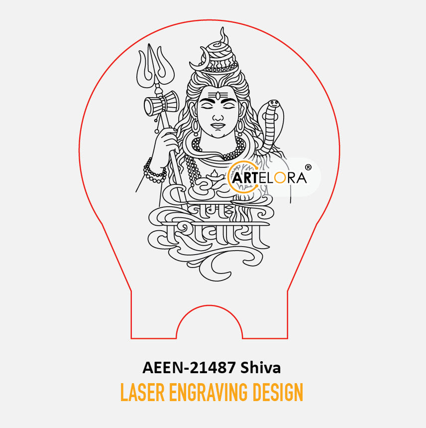Laser Engraving Design Shiva