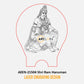 Laser Engraving Design Shri Ram Hanuman