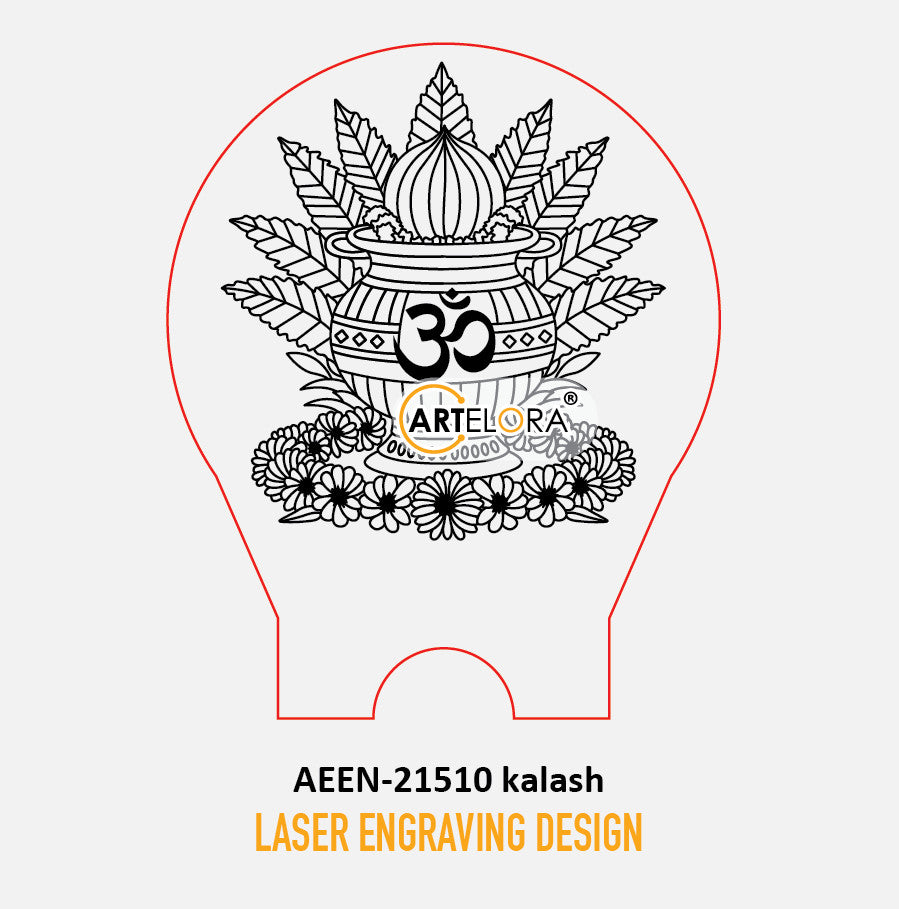 Laser Engraving Design kalash