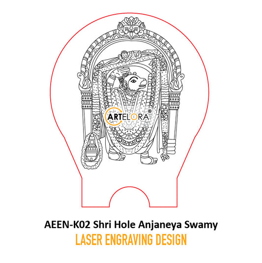 Laser Engraving Shri Hole Anjaneya Swamy