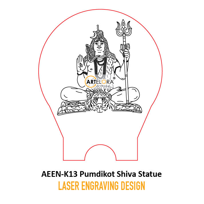 Laser Engraving Pumdikot Shiva Statue
