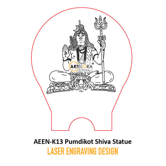 Laser Engraving Pumdikot Shiva Statue